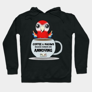 Coffee & Scarlet Macaws Hoodie